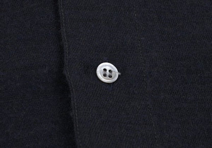 ISSEY MIYAKE im Wool Cotton Mao Collar Shirt Navy Size M