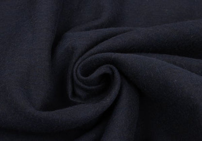 ISSEY MIYAKE im Wool Cotton Mao Collar Shirt Navy Size M