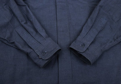 ISSEY MIYAKE im Blue Cotton Mao Collar Shirt Size M