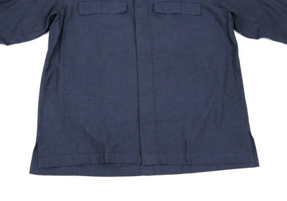 ISSEY MIYAKE im Blue Cotton Mao Collar Shirt Size M
