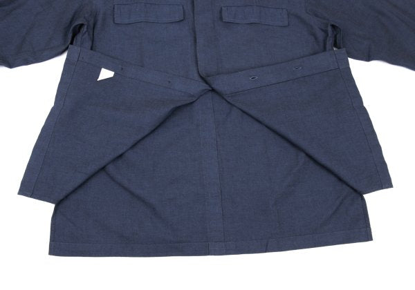 ISSEY MIYAKE im Blue Cotton Mao Collar Shirt Size M