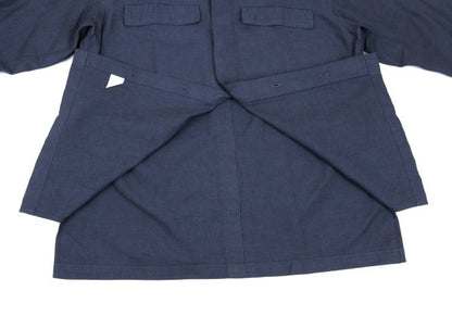 ISSEY MIYAKE im Blue Cotton Mao Collar Shirt Size M