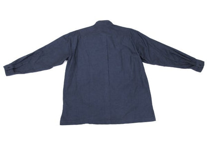 ISSEY MIYAKE im Blue Cotton Mao Collar Shirt Size M
