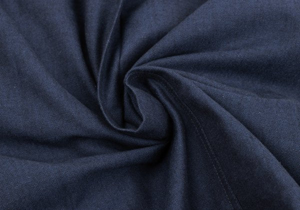 ISSEY MIYAKE im Blue Cotton Mao Collar Shirt Size M