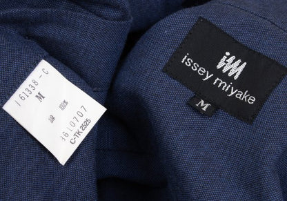 ISSEY MIYAKE im Blue Cotton Mao Collar Shirt Size M