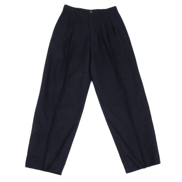 ISSEY MIYAKE MEN Blue Wool Double Pleat Pants Size S