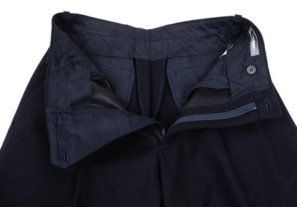 ISSEY MIYAKE MEN Blue Wool Double Pleat Pants Size S