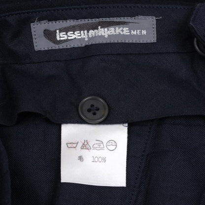 ISSEY MIYAKE MEN Blue Wool Double Pleat Pants Size S