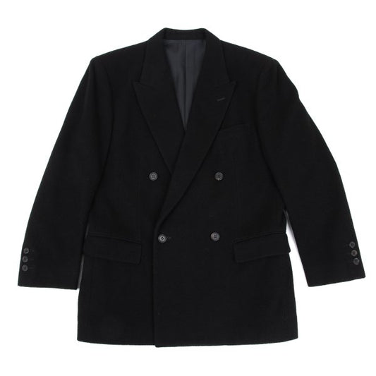 ISSEY MIYAKE MEN Wool Double Breasted Jacket Black Size S