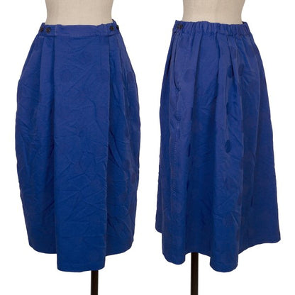 ZUCCA Garment Dyed Poly Dot Jacquard Skirt Blue Size S