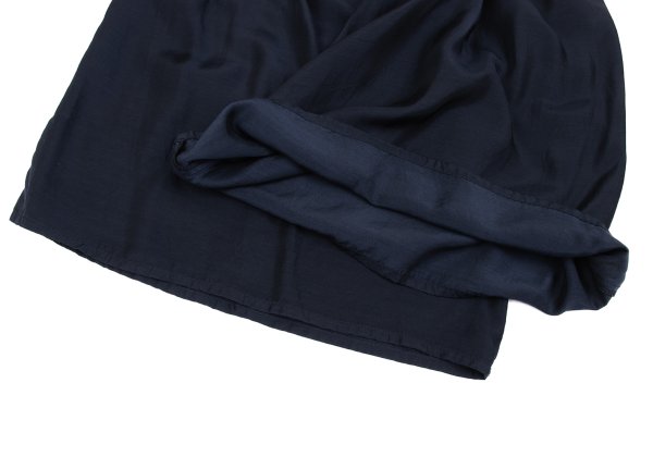 zucca Cupro Blend Two-Tuck Wide Cropped Pants Navy Size S