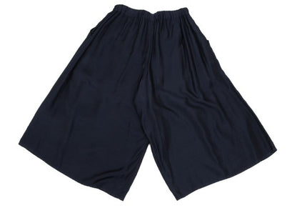 zucca Cupro Blend Two-Tuck Wide Cropped Pants Navy Size S