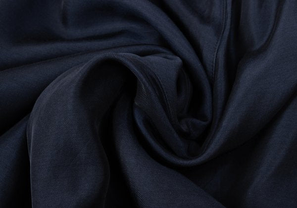 zucca Cupro Blend Two-Tuck Wide Cropped Pants Navy Size S