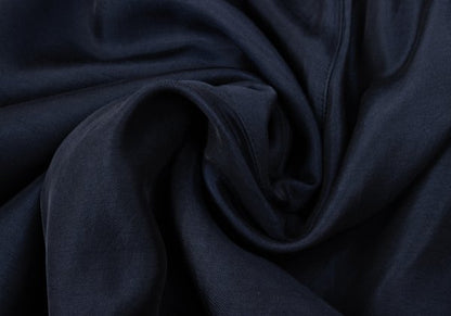zucca Cupro Blend Two-Tuck Wide Cropped Pants Navy Size S