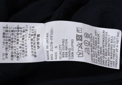 zucca Cupro Blend Two-Tuck Wide Cropped Pants Navy Size S