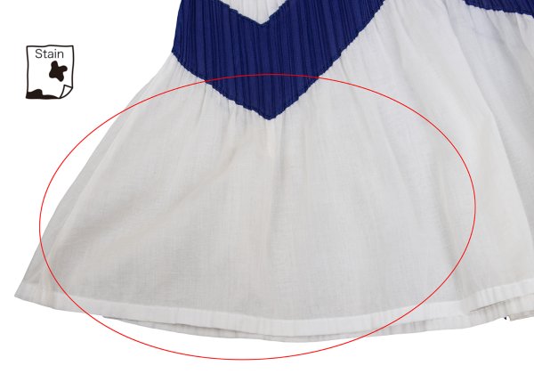 PLEATS PLEASE Zigzag Sleeveless Pleated Tunic Blue Blouse Size 3