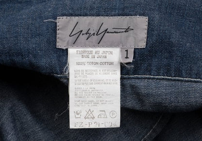 Yohji Yamamoto FEMME 04SS Cotton Denim Jeans Navy Size 1
