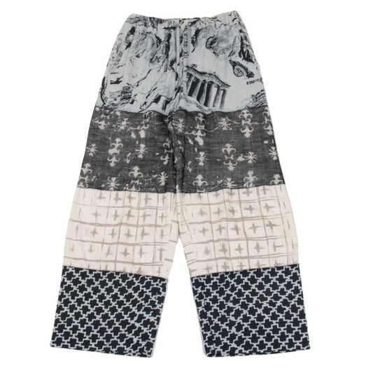 ISSEY MIYAKE PERMANENTE Print Mixed Pants Ivory/Black Size M
