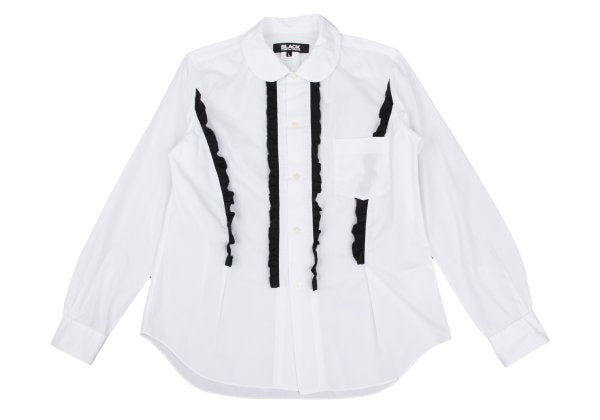 BLACK COMME des GARCONS Cotton Frill Shirt White Size L
