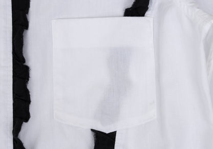 BLACK COMME des GARCONS Cotton Frill Shirt White Size L
