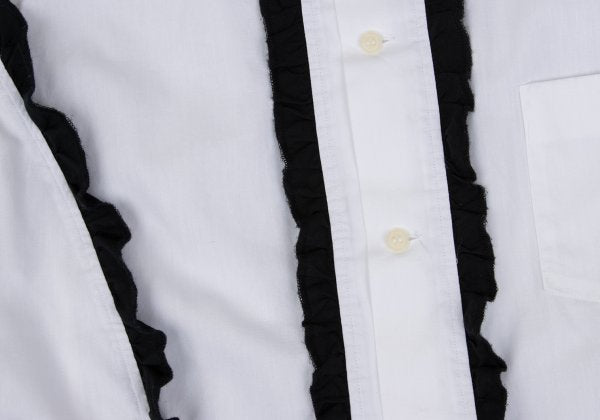 BLACK COMME des GARCONS Cotton Frill Shirt White Size L