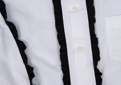 BLACK COMME des GARCONS Cotton Frill Shirt White Size L