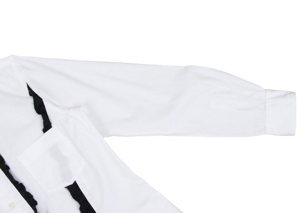 BLACK COMME des GARCONS Cotton Frill Shirt White Size L