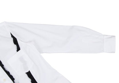 BLACK COMME des GARCONS Cotton Frill Shirt White Size L