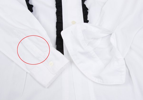 BLACK COMME des GARCONS Cotton Frill Shirt White Size L