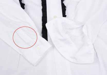 BLACK COMME des GARCONS Cotton Frill Shirt White Size L
