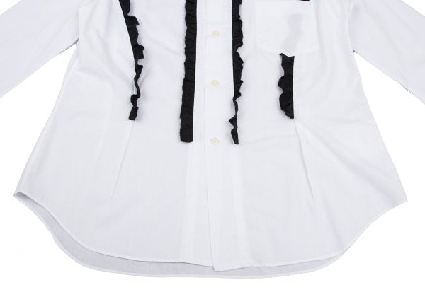 BLACK COMME des GARCONS Cotton Frill Shirt White Size L