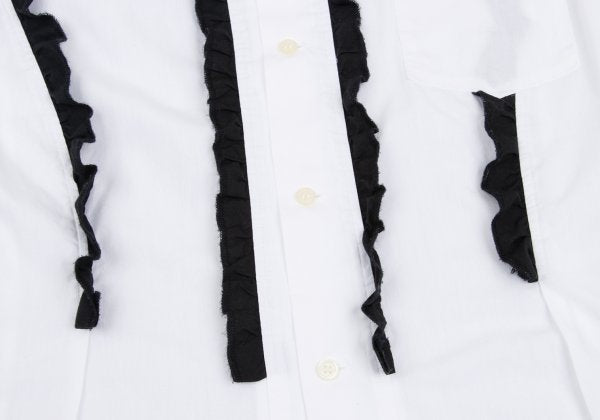 BLACK COMME des GARCONS Cotton Frill Shirt White Size L
