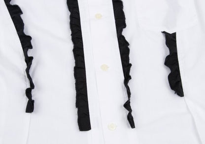 BLACK COMME des GARCONS Cotton Frill Shirt White Size L