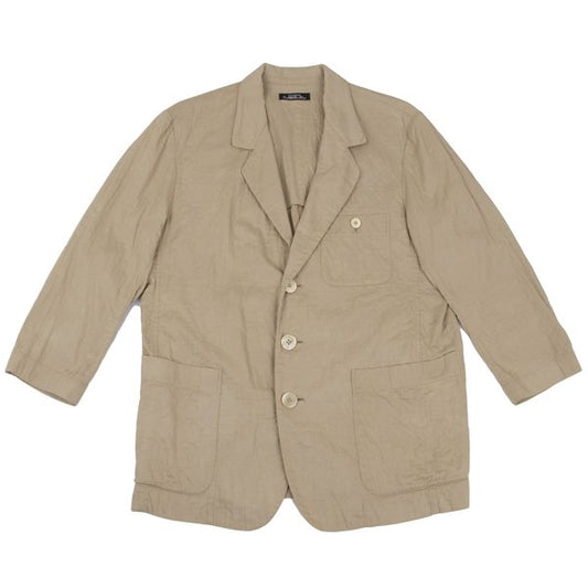 ISSEY MIYAKE PERMANENTE Cotton Crinkled Jacket Beige Size M