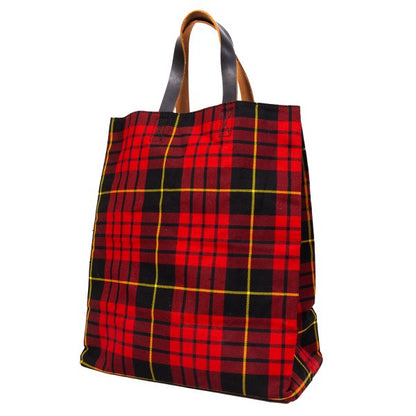 COMME des GARCONS Wool Tartan Bag Red