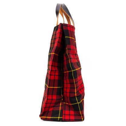 COMME des GARCONS Wool Tartan Bag Red