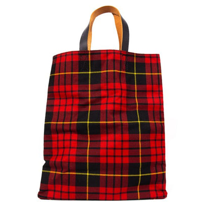 COMME des GARCONS Wool Tartan Bag Red