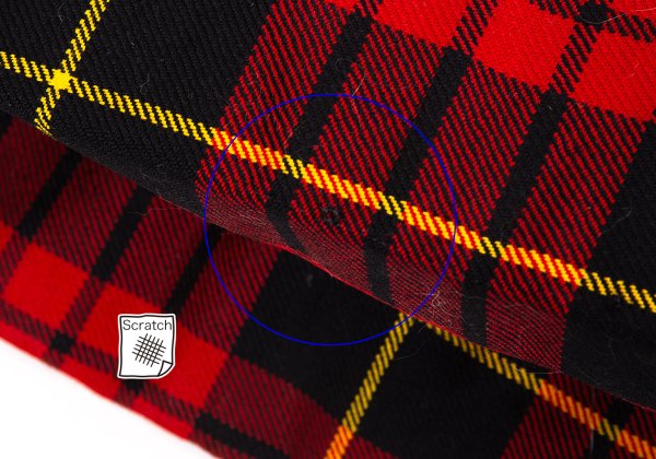 COMME des GARCONS Wool Tartan Bag Red