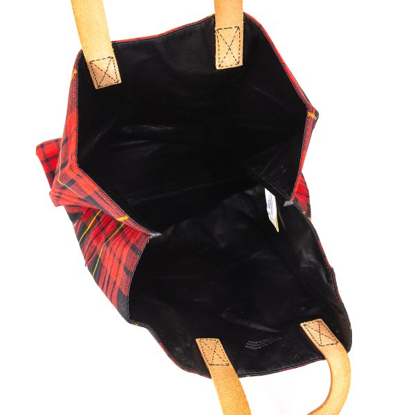 COMME des GARCONS Wool Tartan Bag Red