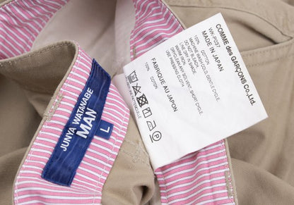JUNYA WATANABE MAN Stripe Inside Chino Pants Beige Size L