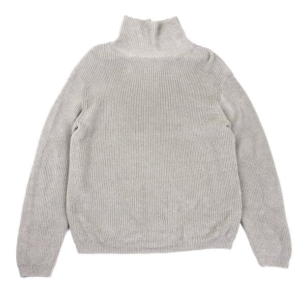 MARGARET HOWELL Greige Linen Wool High Neck Sweater Size L