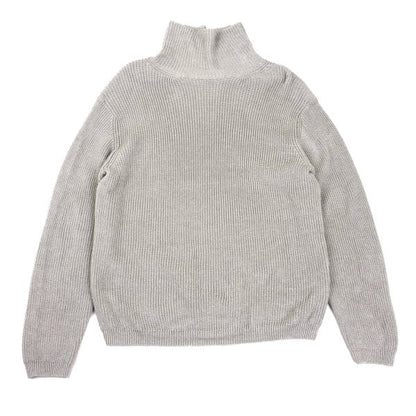MARGARET HOWELL Greige Linen Wool High Neck Sweater Size L