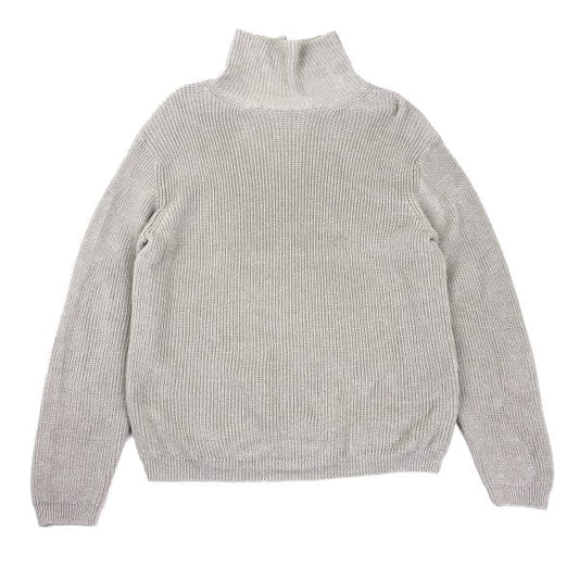 MARGARET HOWELL Greige Linen Wool High Neck Sweater Size L