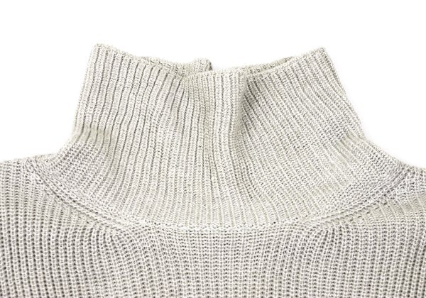MARGARET HOWELL Greige Linen Wool High Neck Sweater Size L
