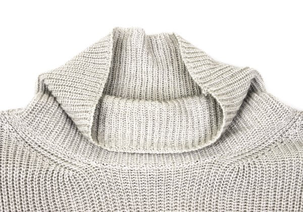 MARGARET HOWELL Greige Linen Wool High Neck Sweater Size L