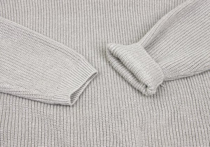 MARGARET HOWELL Greige Linen Wool High Neck Sweater Size L