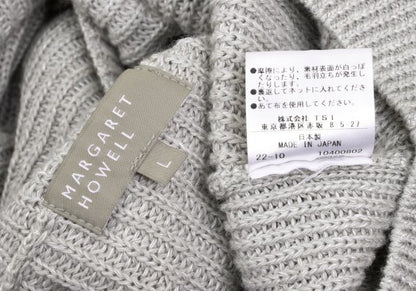 MARGARET HOWELL Greige Linen Wool High Neck Sweater Size L