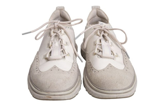 COLEHAAN 5.ZEROGRAND Leather Sneakers White Size 10 (28cm)