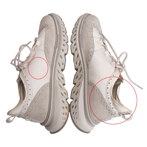 COLEHAAN 5.ZEROGRAND Leather Sneakers White Size 10 (28cm)