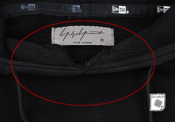 Yohji Yamamoto POUR HOMME New Era Logo Hoodie Black Size 2